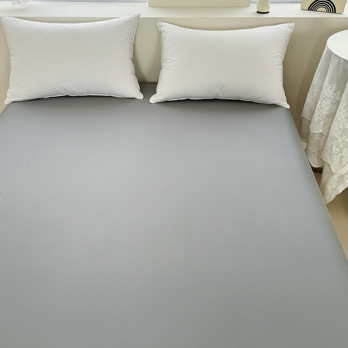 91家纺网 家纺一手货源 找家纺 艾迪尚家纺 2025新款A类纯色双拼长绒棉纯棉刺绣系列单品床笠 床笠单件（有单品 可定制） 粉灰谧语