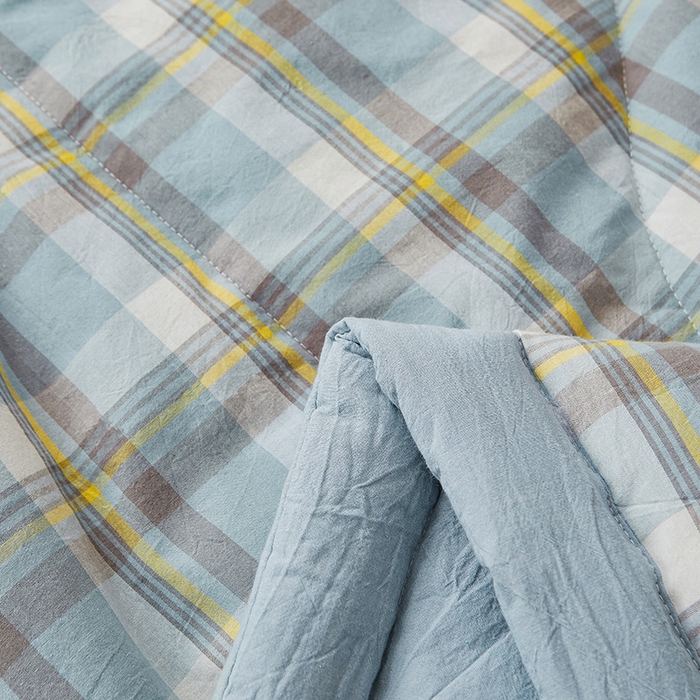 91家纺网 家纺一手货源 找家纺 恋人优选 2025新款纯棉色织水洗夏被 莫妮兰