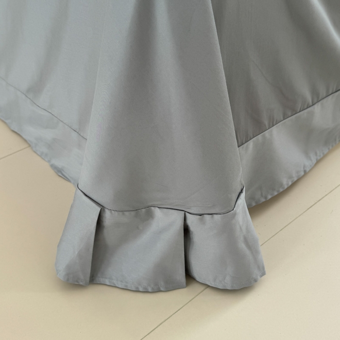 91家纺网 家纺一手货源 找家纺 艾迪尚家纺 2025新款A类纯色双拼长绒棉纯棉刺绣系列单品被套 被套单件（有单品 可定制） 粉灰谧语