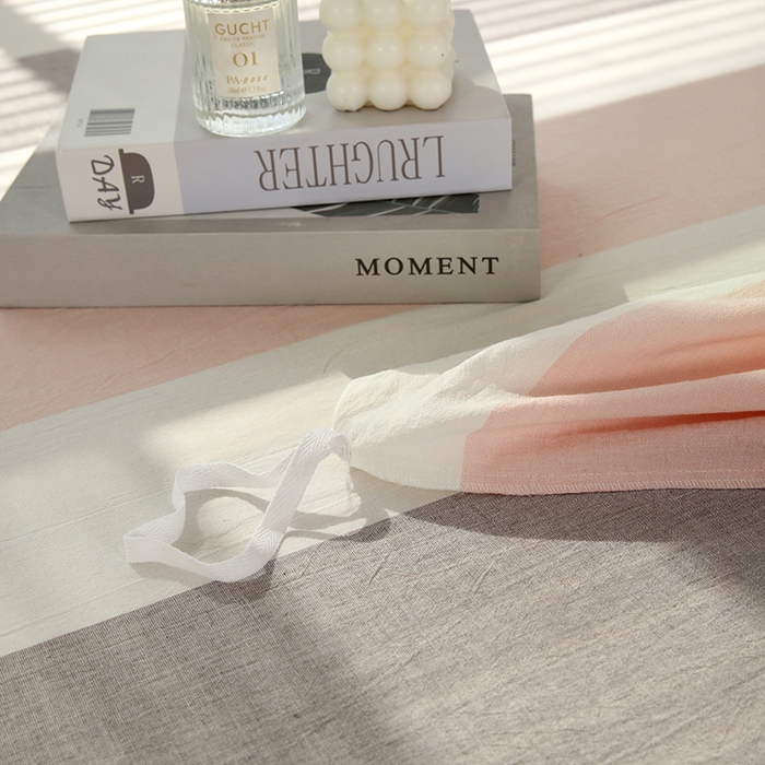 91家纺网 家纺一手货源 找家纺 恋之语 2025新款全棉纯棉色织被套单品单被套被套单件 简约粉灰条