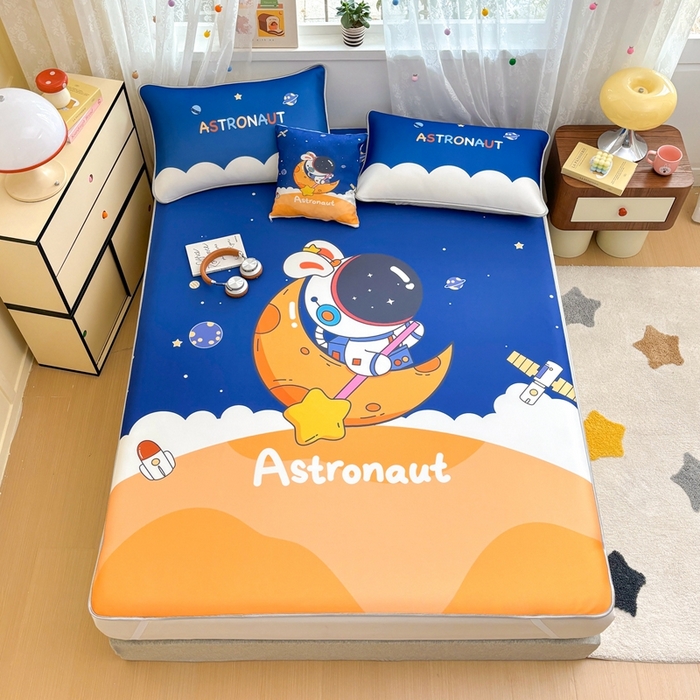 91家纺网 家纺一手货源 找家纺 （总）ds生活馆 2025新款大版卡通牛奶丝凉席