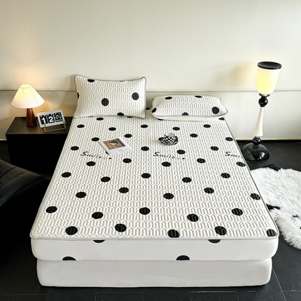 91家纺网 家纺一手货源 找家纺 （总）可恩欣 爆款加厚乳胶凉席床笠三件套可单卖可组合凉感丝夏被四件套