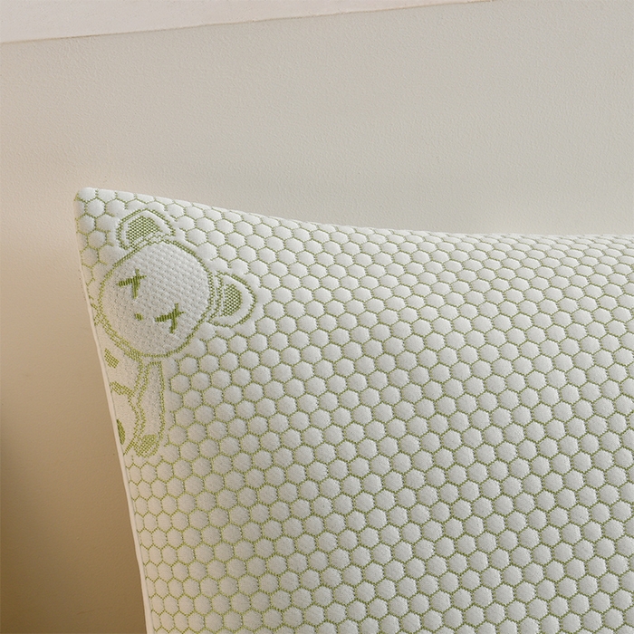 91家纺网 家纺一手货源 找家纺 艾兜坊 2025新款凉豆豆双人枕套 极简小熊-绿