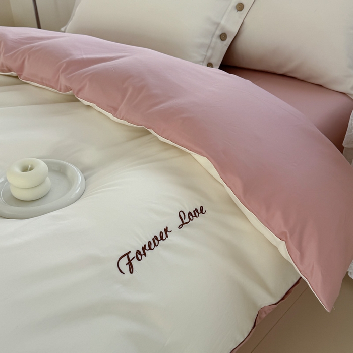 91家纺网 家纺一手货源 找家纺 艾迪尚家纺 2025新款A类纯色双拼长绒棉纯棉刺绣系列单品被套 被套单件（有单品 可定制） 奶粉甜梦