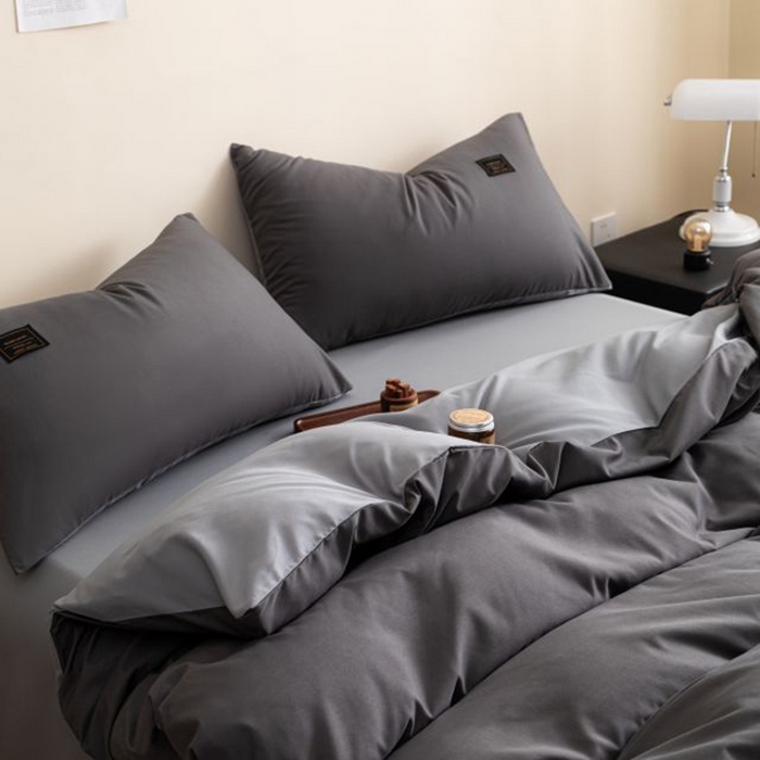 91家纺网 家纺一手货源 找家纺 （总）恋之语 2025新款90克纯色双拼四件套