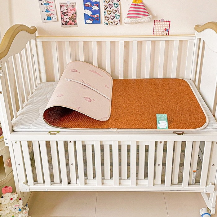 91家纺网 家纺一手货源 找家纺 富馨莱 2025新款幼儿园古藤席冰丝席双面可用儿童凉席双面凉感 梦幻城堡