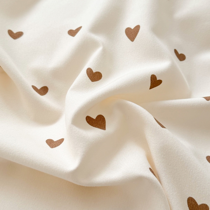 91家纺网 家纺一手货源 找家纺 丝芙妮家居2025新款水洗针织棉双层纱印花四件套 甜心