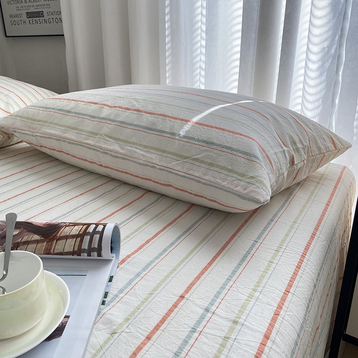 91家纺网 家纺一手货源 找家纺 艾咪-Amy ntmy 2025新款全棉纯棉色织水洗棉单品-平铺款 且乐橙