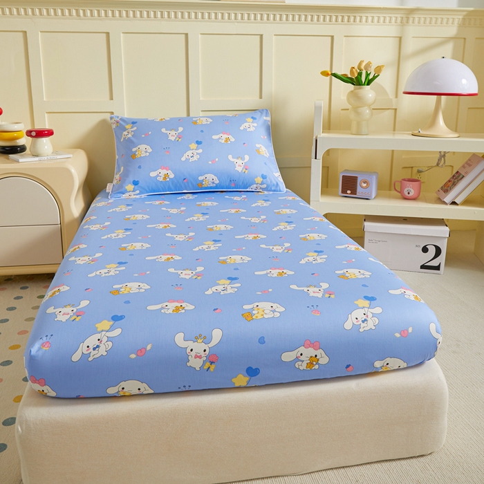 91家纺网 家纺一手货源 找家纺 ds生活馆 2025新款儿童纯棉精梳棉系列单床笠 玩具玉桂狗