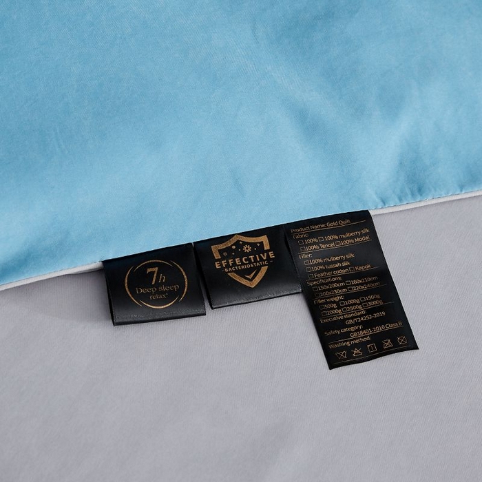 91家纺网 家纺一手货源 找家纺 恋之语 2025新款110克麻绳双拼刺绣四件套 天蓝+浅灰