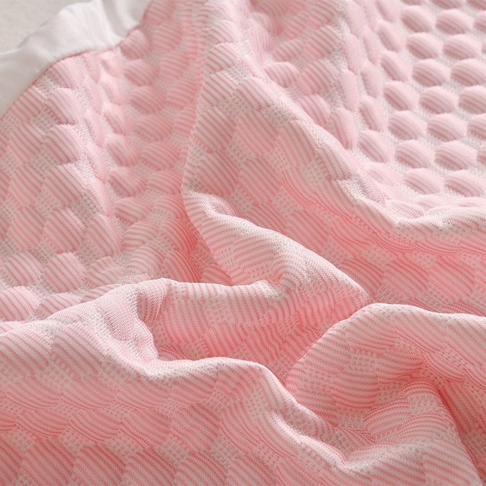 91家纺网 家纺一手货源 找家纺 艾兜坊 2025新款凉豆豆双人枕套 极简-粉