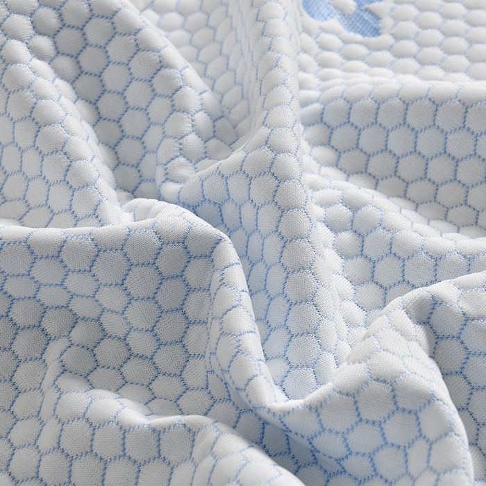 91家纺网 家纺一手货源 找家纺 艾兜坊 2025新款凉豆豆双人枕套 极简小熊-蓝