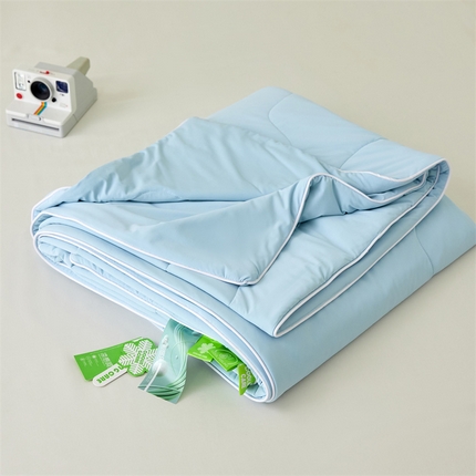 头等舱  2025新款锦氨凉感A类20大豆7A抗菌纯色空调被夏凉被夏被（配礼盒） 海水兰