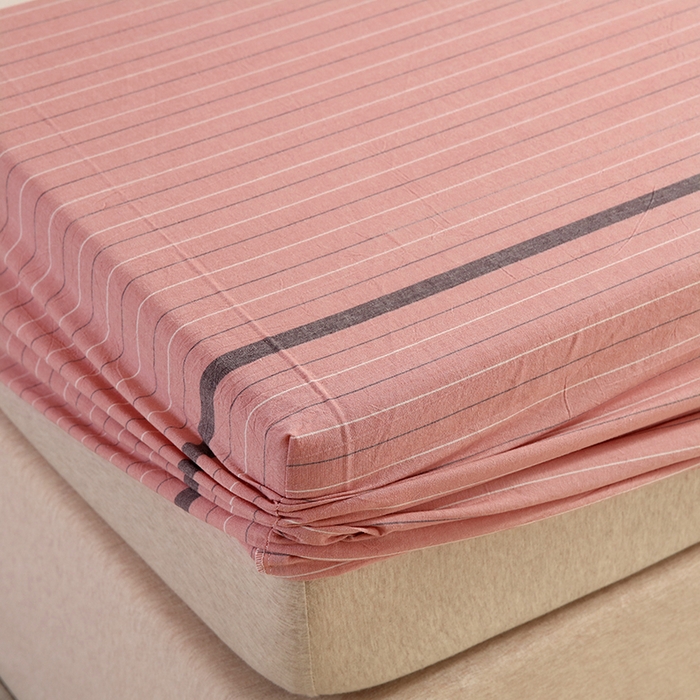 91家纺网 家纺一手货源 找家纺 恋之语 2025新款全棉纯棉色织床笠单品单床笠床笠单件 丽人粉