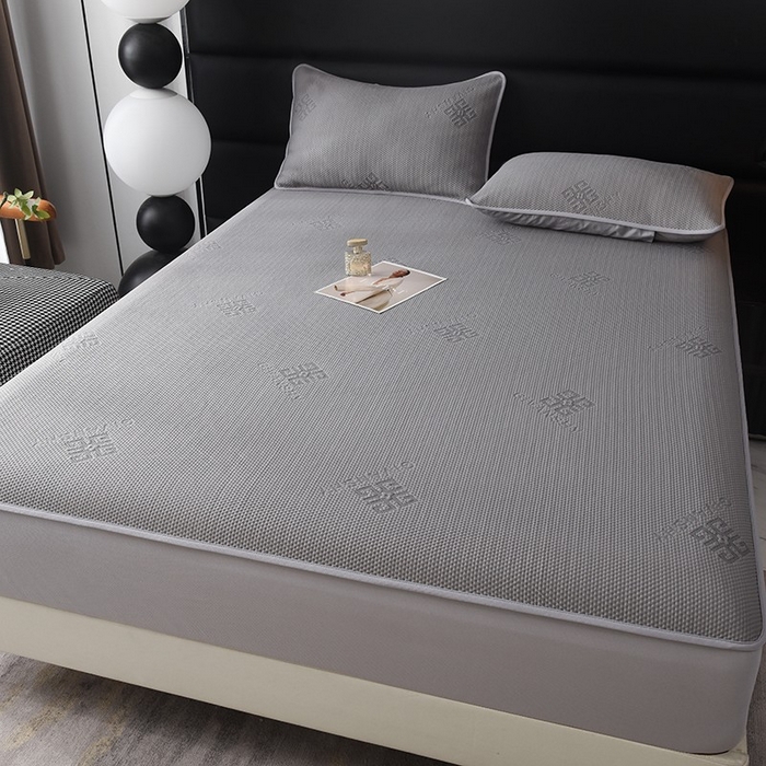 91家纺网 家纺一手货源 找家纺 （总）绒多多 2025新款A类凉感冰豆豆席子凉席床笠款