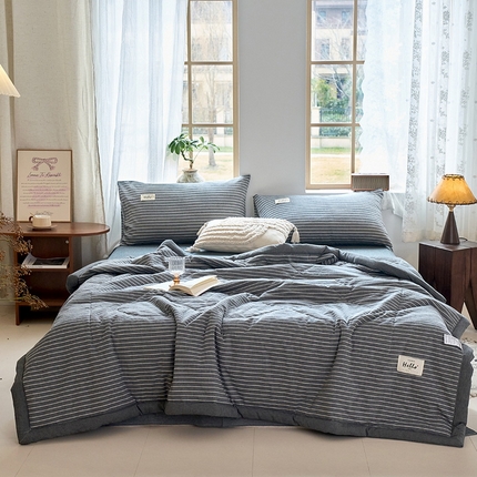 91家纺网 家纺一手货源 找家纺 （总）恋人优选 2025新款纯棉色织水洗夏被