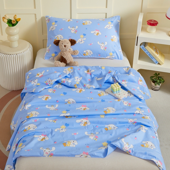 91家纺网 家纺一手货源 找家纺 ds生活馆 2025新款儿童纯棉精梳棉系列单夏被 玩具玉桂狗