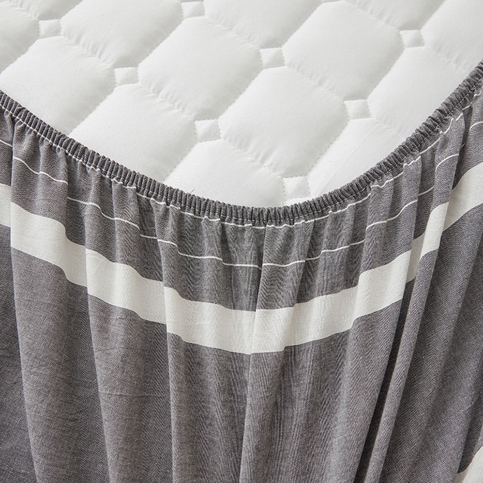 91家纺网 家纺一手货源 找家纺 喜居家纺2025新款A类水洗棉夹棉棉花床笠垫 棉-星河灰