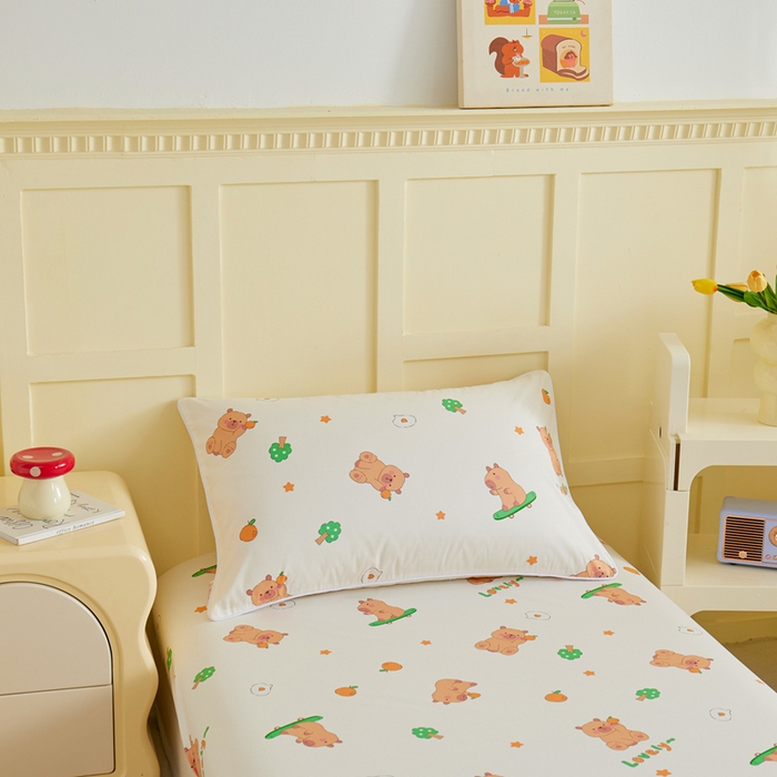 91家纺网 家纺一手货源 找家纺 ds生活馆 2025新款儿童纯棉精梳棉系列单床笠 滑板巴拉