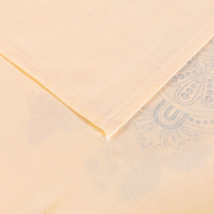 91家纺网 家纺一手货源 找家纺 居美良品 2025新款国民老上海100%全棉床单 牡丹绽放-米黄