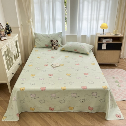 91家纺网 家纺一手货源 找家纺 总 新印象 2025新款原棉包边工艺款老粗布床单三件套