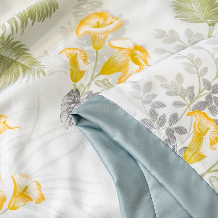 91家纺网 家纺一手货源 找家纺 归属2025新款水洗真丝夏被四件套空调被夏凉被 北加尔绿