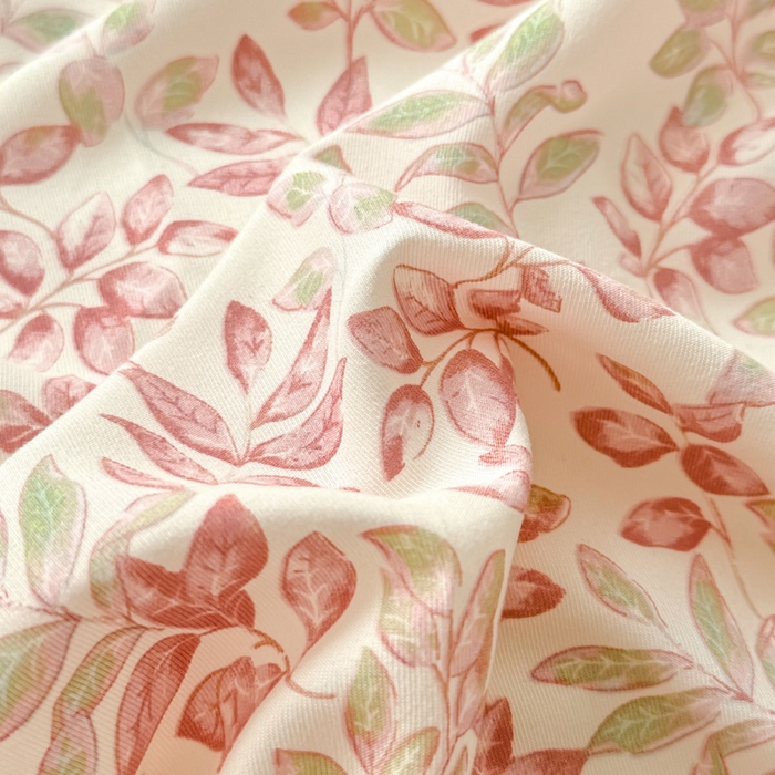 91家纺网 家纺一手货源 找家纺 丝芙妮家居2025新款水洗针织棉双层纱印花四件套 初夏薄荷