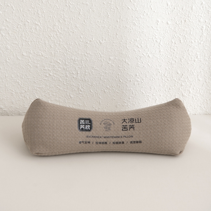 91家纺网 家纺一手货源 找家纺 大熊枕芯 2025新款大凉山苦荞 荞麦枕 苦荞三角枕-咖色