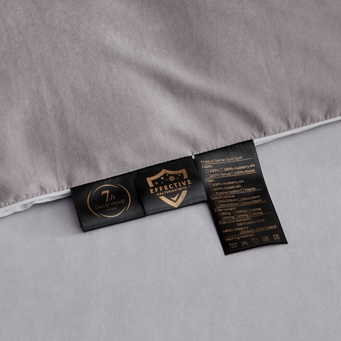 91家纺网 家纺一手货源 找家纺 恋之语 2025新款110克麻绳双拼刺绣单被套 深灰+浅灰