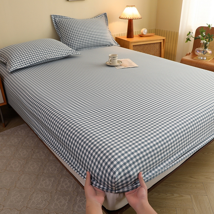 91家纺网 家纺一手货源 找家纺 （总）绒多多 2025新款简约水洗棉色织床笠