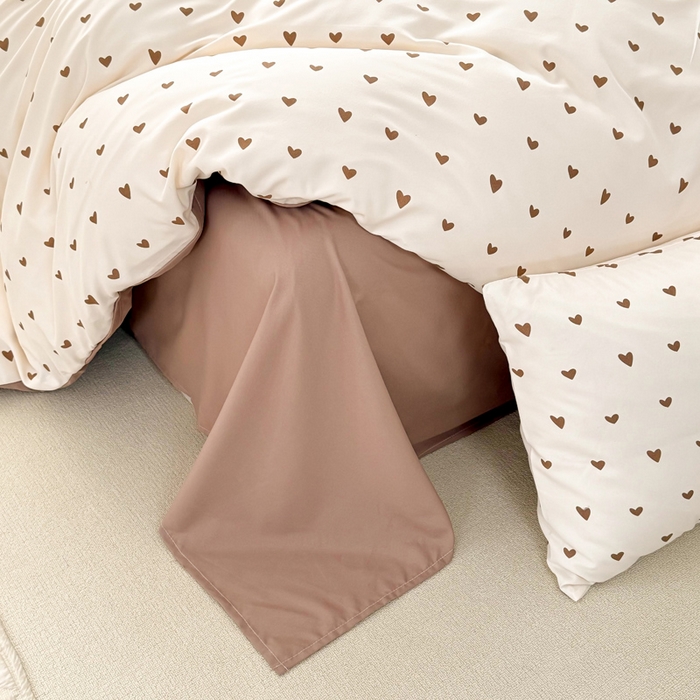 91家纺网 家纺一手货源 找家纺 丝芙妮家居2025新款水洗针织棉双层纱印花四件套 甜心