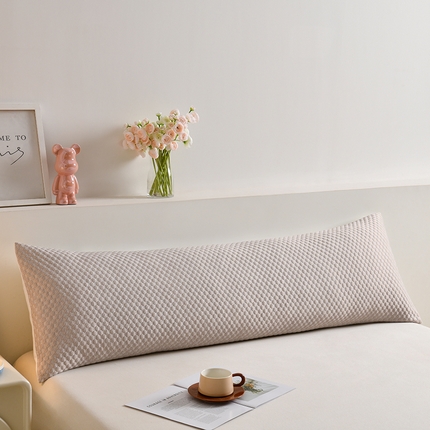 艾兜坊 2025新款凉豆豆双人枕套 极简-浅咖