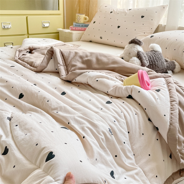 91家纺网 家纺一手货源 找家纺 美澳家纺 2025新款水洗棉印花夏被夏凉被空调被 心恋