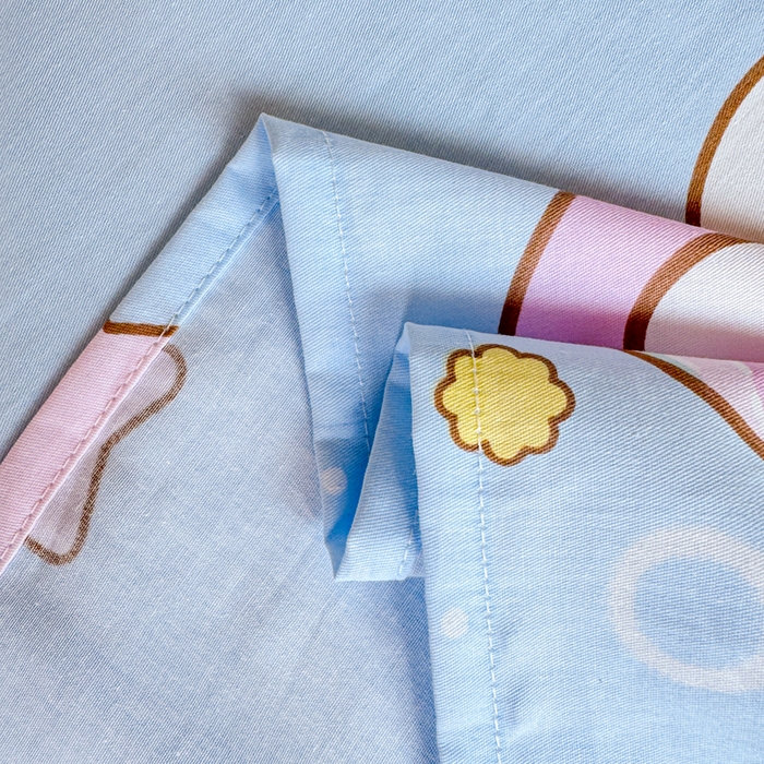 91家纺网 家纺一手货源 找家纺 呗旺鹿 2025新款正版三丽鸥全棉13372单品床单 彩虹玉桂狗