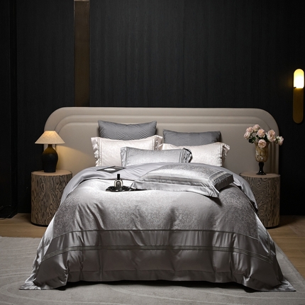 91家纺网 家纺一手货源 找家纺 （总）时亿家居 2025新款高精密色织提花四件套 维也纳