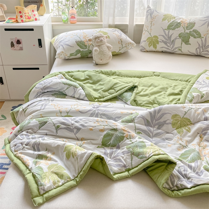 91家纺网 家纺一手货源 找家纺 美澳家纺 2025新款水洗棉印花夏被夏凉被空调被 夏日风情