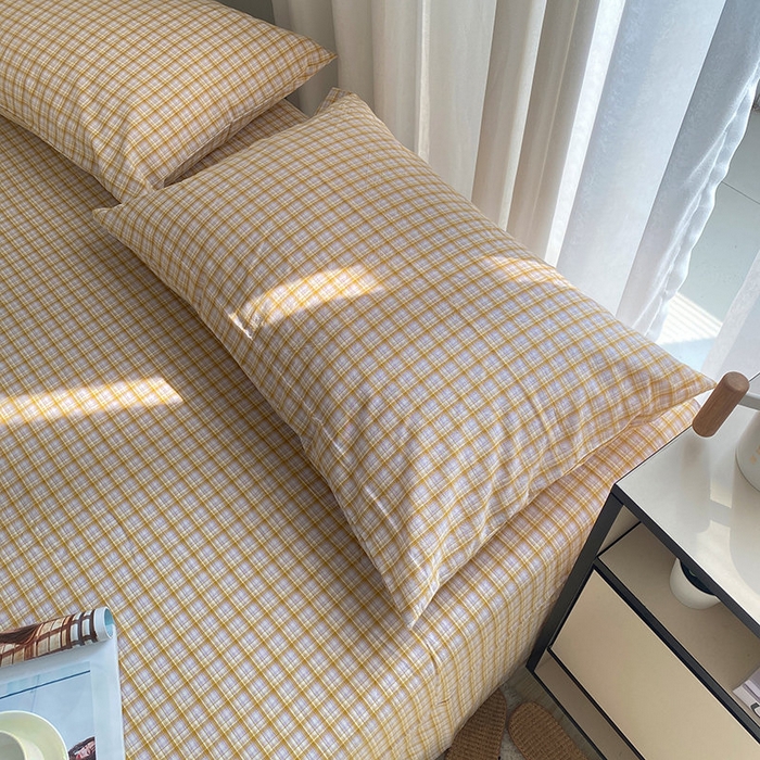 91家纺网 家纺一手货源 找家纺 艾咪-Amy ntmy 2025新款全棉纯棉色织水洗棉单品-平铺款 米雅黄