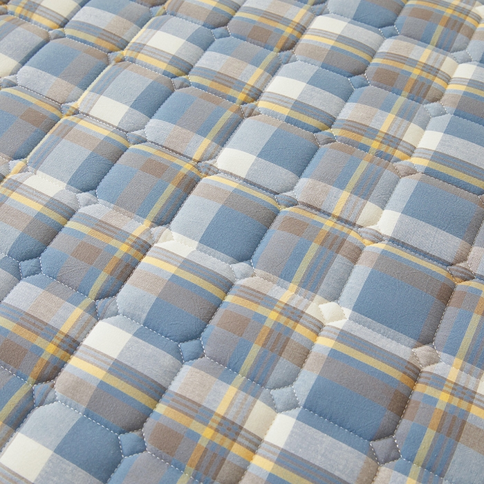 91家纺网 家纺一手货源 找家纺 喜居家纺2025新款A类水洗棉夹棉棉花床笠垫 棉-云舒蓝