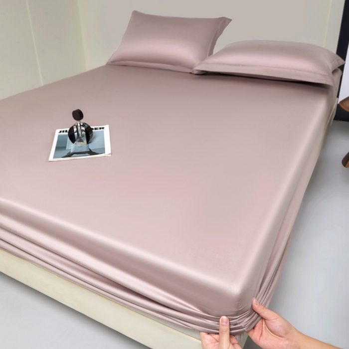 91家纺网 家纺一手货源 找家纺 秀色家纺 2024新品 A类100支双股长绒棉单品床笠 梦易-粉末白