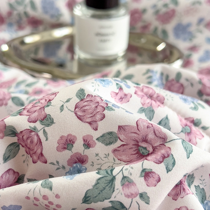 91家纺网 家纺一手货源 找家纺 宝士康家纺 2025新款10A抗菌双层纱印花夏被四件套 紫苑