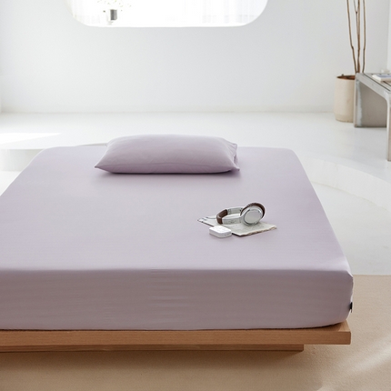 2025新款A类40S全棉糯感大雁纹提花单品床笠 奶昔紫