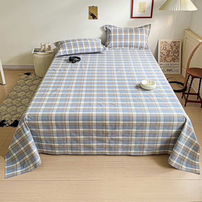 91家纺网 家纺一手货源 找家纺 久云居 2025新款亲肤舒适全棉色织防水床单 简兮兰