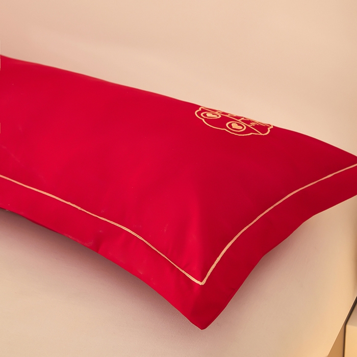 91家纺网 家纺一手货源 找家纺 三盛源 2025新款不起球高支高密不掉色长枕套 长枕套-花样三喜