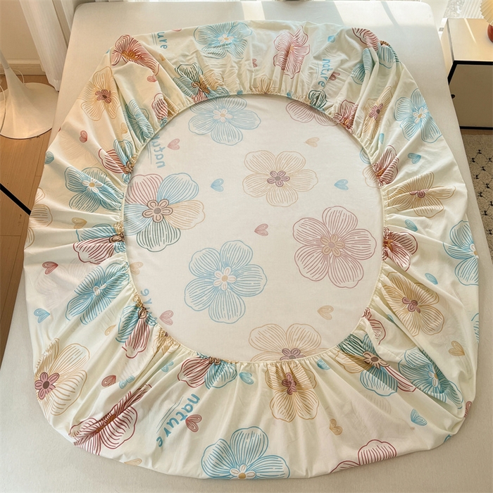 91家纺网 家纺一手货源 找家纺 宝士康家纺 2025新款10A抗菌全棉印花床笠 缤纷