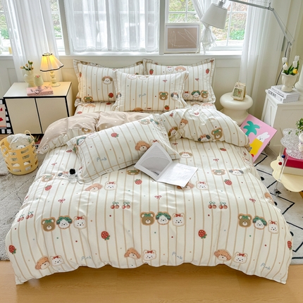 91家纺网 家纺一手货源 找家纺 （总）红粉佳人家纺 2025新款12868纯棉系列全棉四件套