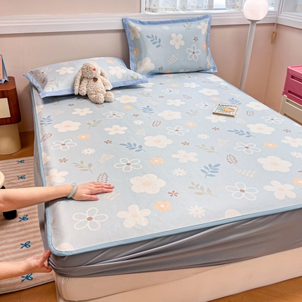 91家纺网 家纺一手货源 找家纺 （总）慕尚家纺 2025新款数码印花床席床笠款冰藤席