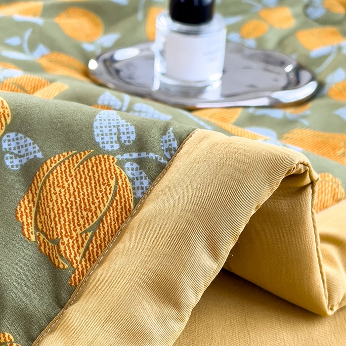 91家纺网 家纺一手货源 找家纺 宝士康家纺 2025新款10A抗菌双层纱印花夏被 郁金香