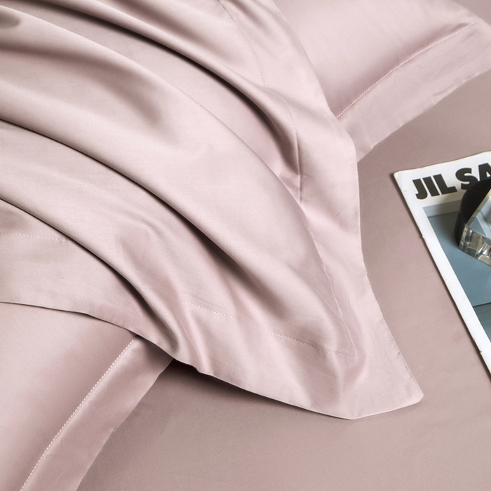 91家纺网 家纺一手货源 找家纺 秀色家纺 2024新品 A类100支双股长绒棉单品床笠 梦易-粉末白