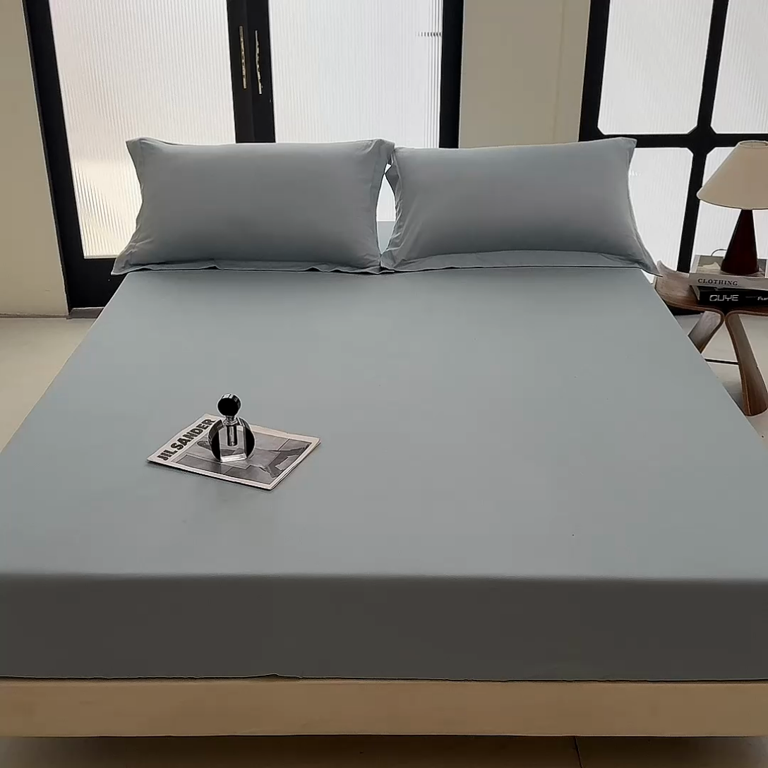 91家纺网 家纺一手货源 找家纺 秀色家纺 2024新品 A类100支双股长绒棉单品床笠 梦易-郁兰