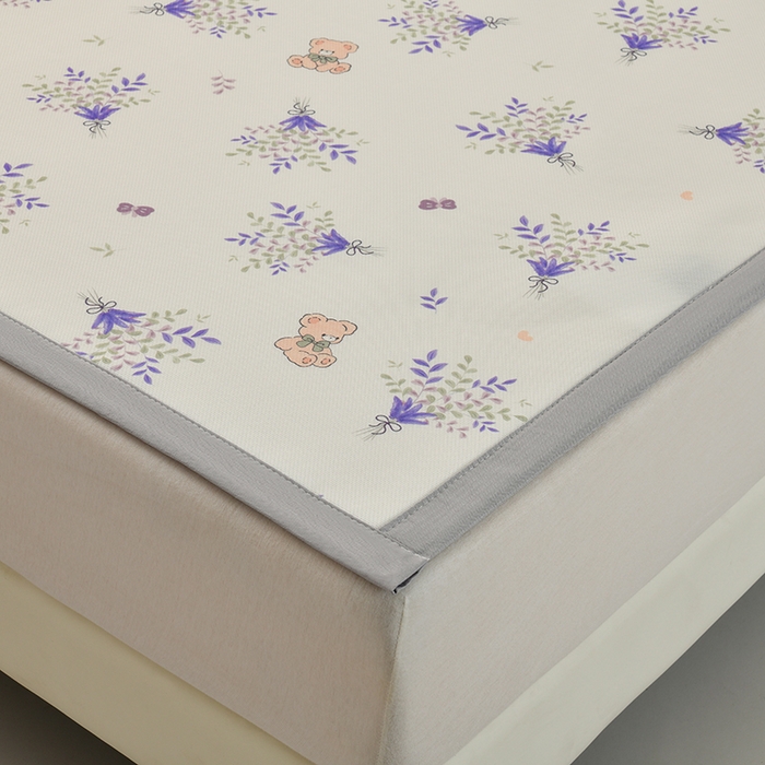 91家纺网 家纺一手货源 找家纺 简一 2025新款A类碳光印花数码冰丝凉席系列-床单款 普罗旺斯